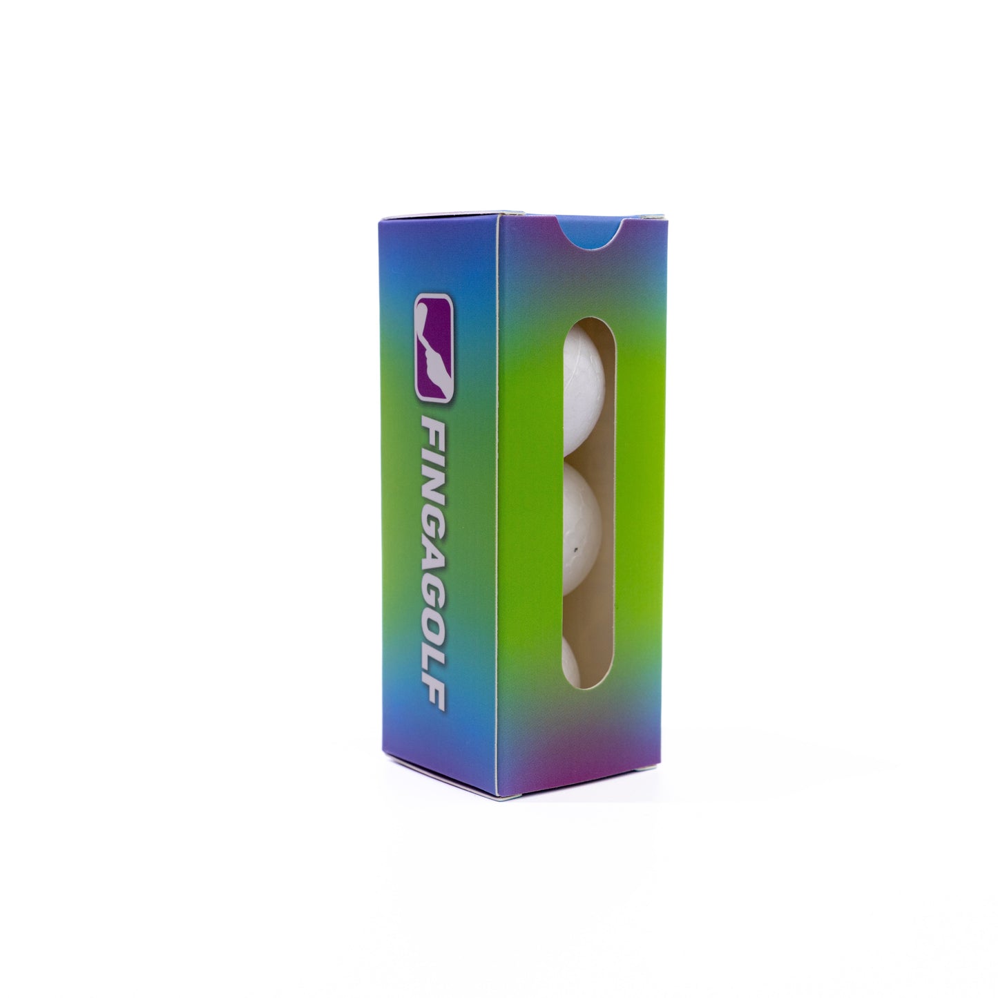Pingagolf packaging with three golf balls inside on a white background