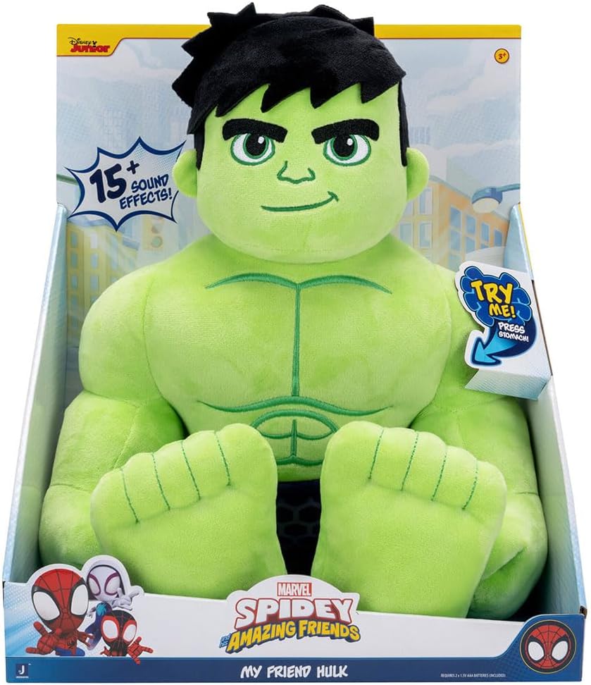 Spidey & His Amazing Friends Hulk Plush | Marvel Soft Stuffed Toy