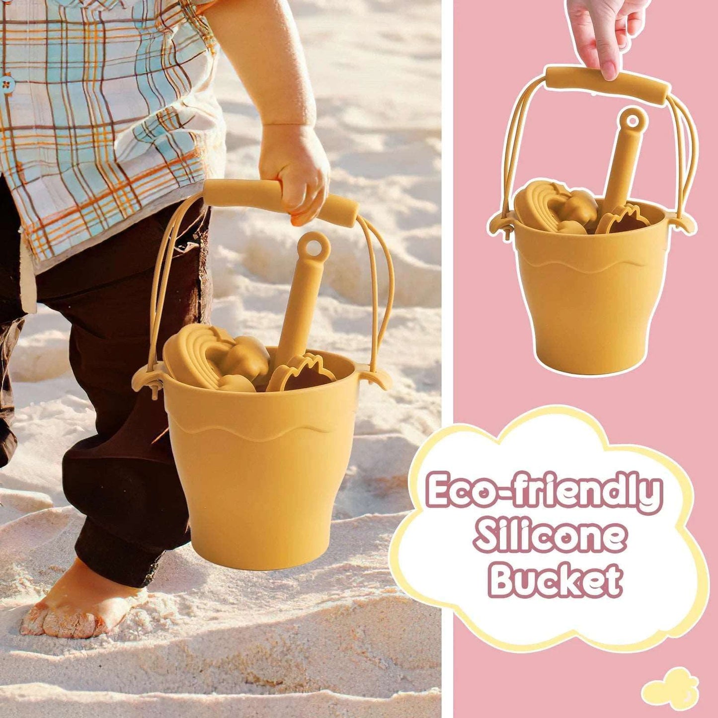 Eco Friendly Silicone Beach Toys - 8 Piece Set - Toys from Dear Cece - Just £29.99! Shop now at Dear Cece