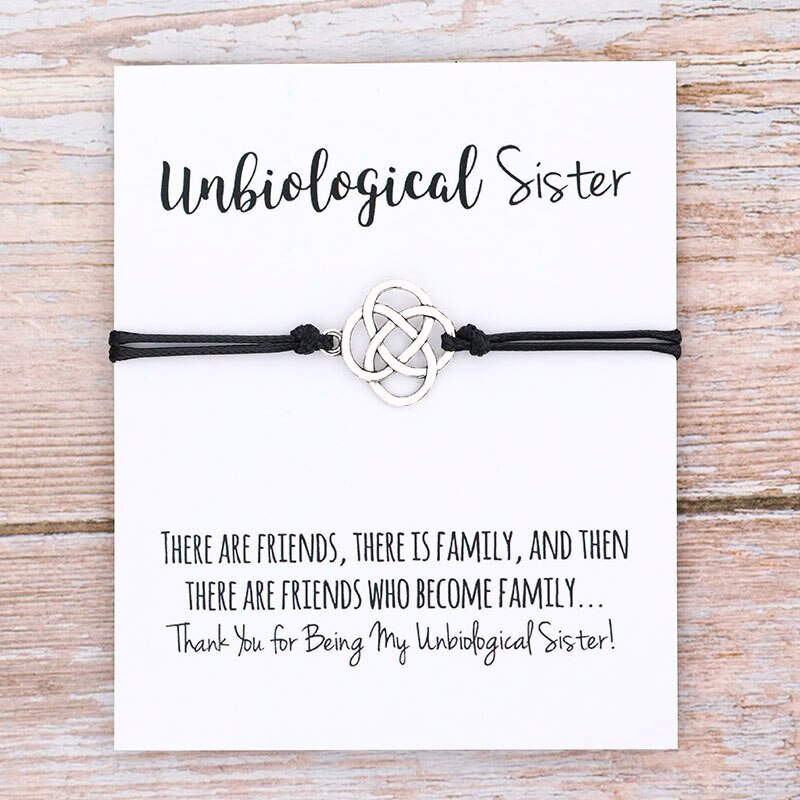 Unbiological Sister Wish Bracelet - Jewellery from Dear Cece - Just £7.99! Shop now at Dear Cece