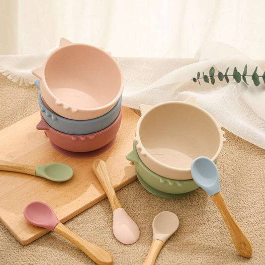 BPA Free Food Grade Silicone Bowl and Spoon - Bowls from Dear Cece - Just £15.99! Shop now at Dear Cece