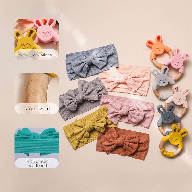 Baby Headband & Teether Gift Set - Gift Sets from Dear Cece - Just £17.99! Shop now at Dear Cece