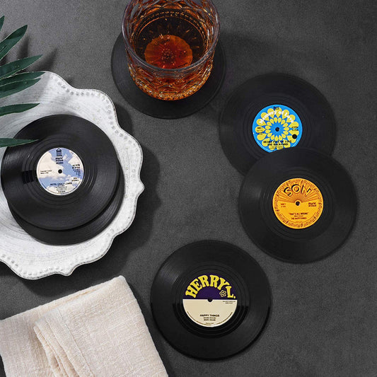 Vinyl Record Retro Coasters - Coasters from Dear Cece - Just £12.99! Shop now at Dear Cece