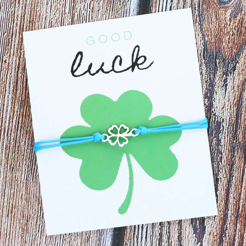 Good Luck Shamrock Wish Bracelet - Jewellery from Dear Cece - Just £6.99! Shop now at Dear Cece