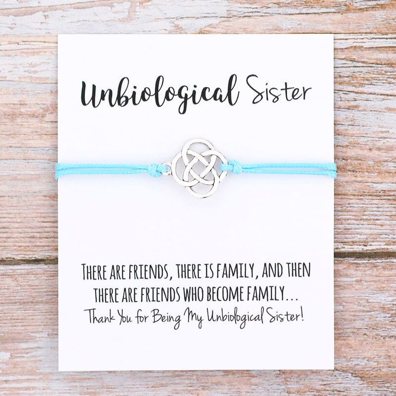 Unbiological Sister Wish Bracelet - Jewellery from Dear Cece - Just £7.99! Shop now at Dear Cece