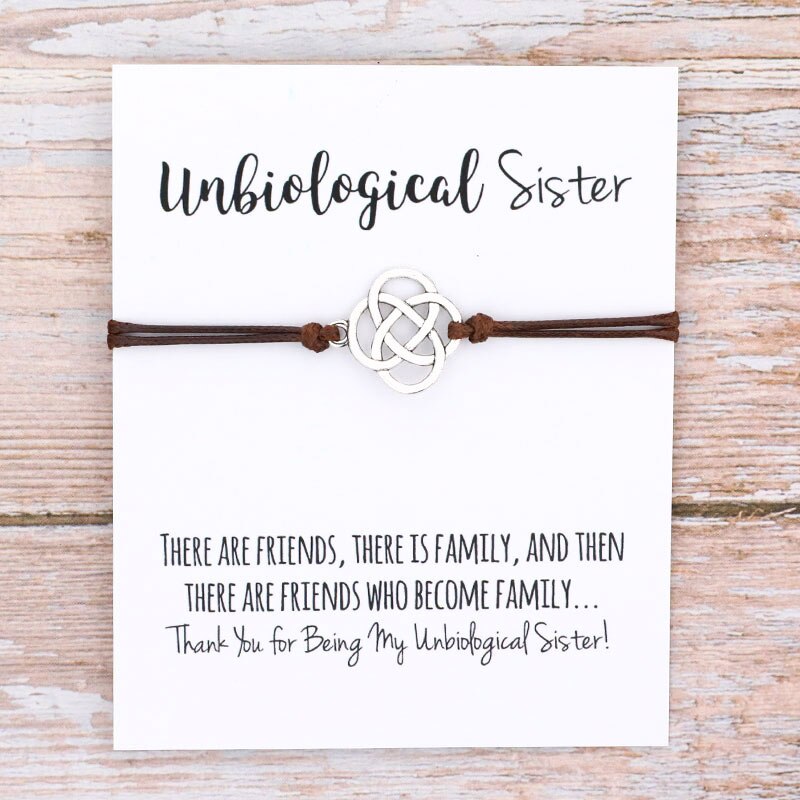 Unbiological Sister Wish Bracelet - Jewellery from Dear Cece - Just £7.99! Shop now at Dear Cece