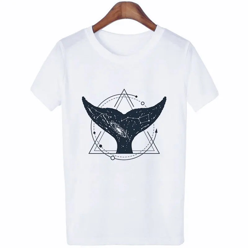 Cosmic Whale Tail Printed T-shirt - T Shirts from Dear Cece - Just £12.99! Shop now at Dear Cece