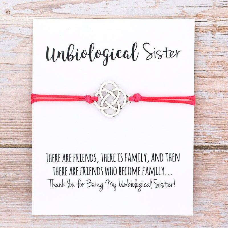 Unbiological Sister Wish Bracelet - Jewellery from Dear Cece - Just £7.99! Shop now at Dear Cece