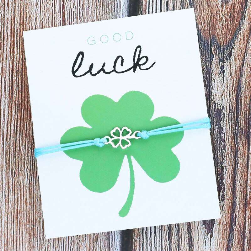 Good Luck Shamrock Wish Bracelet - Jewellery from Dear Cece - Just £6.99! Shop now at Dear Cece