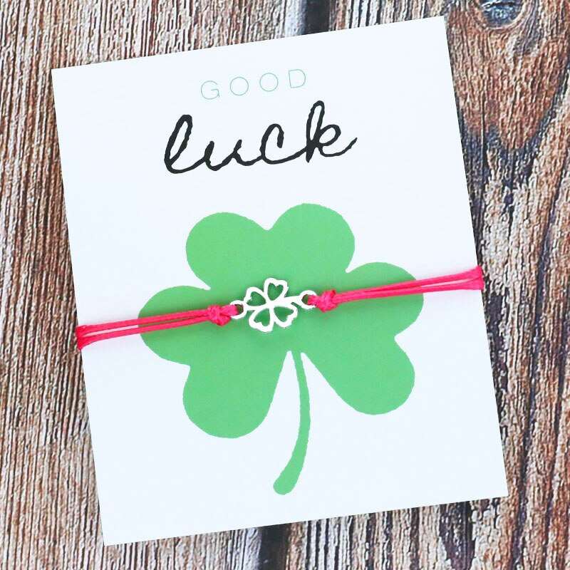 Good Luck Shamrock Wish Bracelet - Jewellery from Dear Cece - Just £6.99! Shop now at Dear Cece