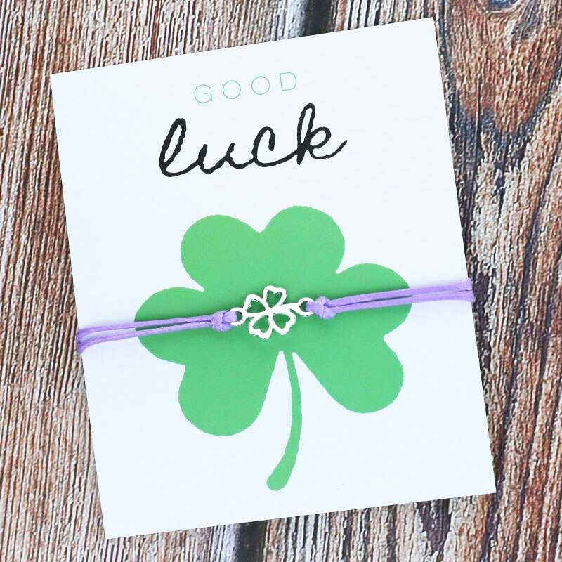 Good Luck Shamrock Wish Bracelet - Jewellery from Dear Cece - Just £6.99! Shop now at Dear Cece