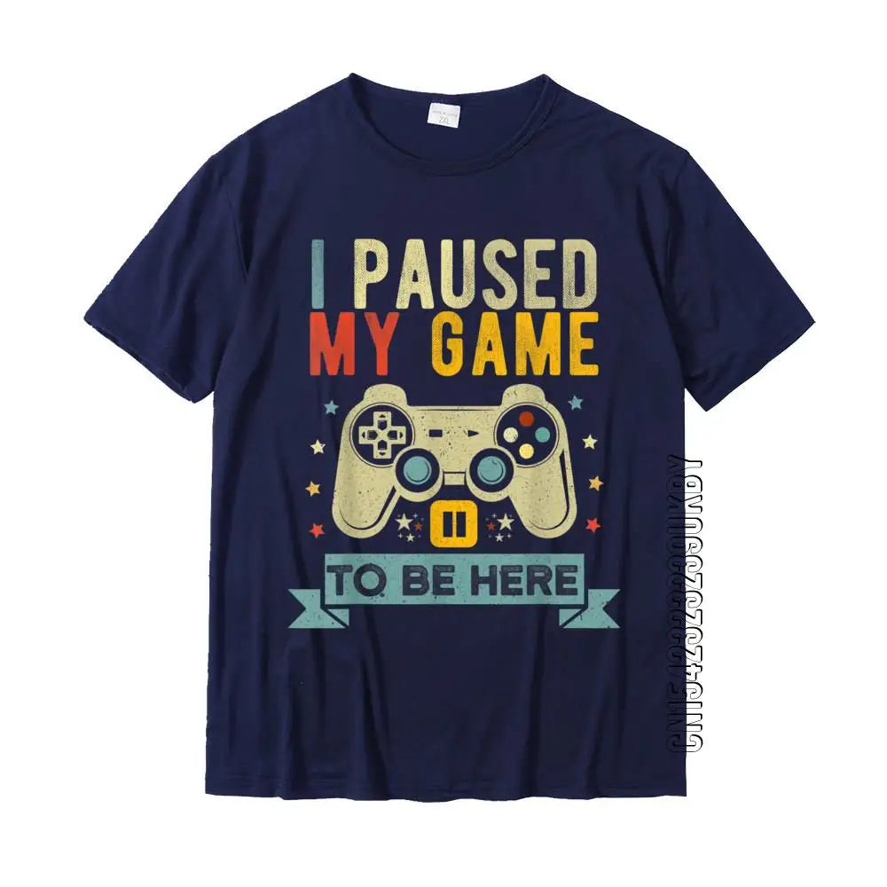 Novelty Video Gamer T Shirt - I Paused My Game To Be Here - T Shirts from Dear Cece - Just £18.99! Shop now at Dear Cece
