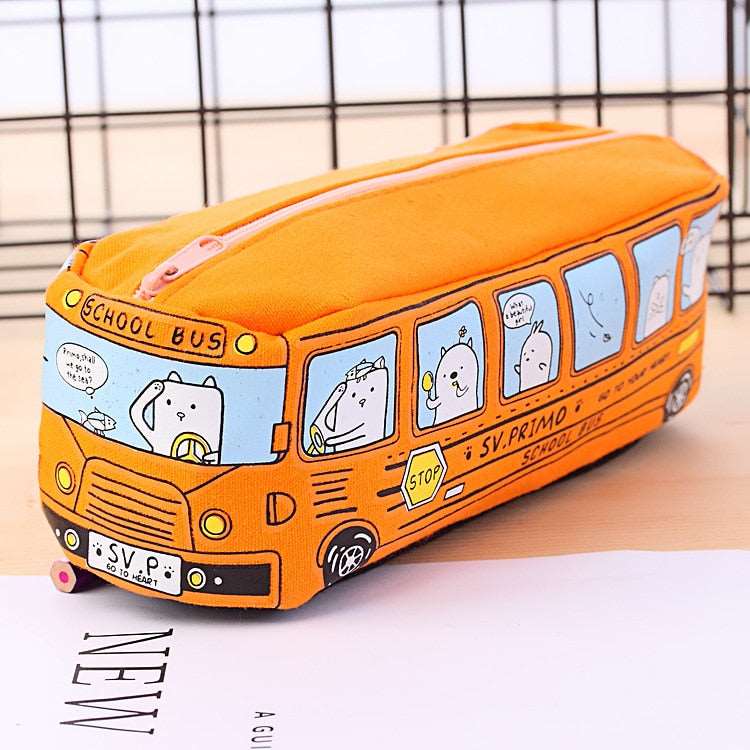 Cartoon Bus Canvas Pencil Case - Pencil Case from Dear Cece - Just £6.99! Shop now at Dear Cece