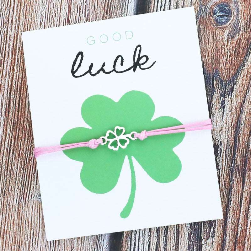 Good Luck Shamrock Wish Bracelet - Jewellery from Dear Cece - Just £6.99! Shop now at Dear Cece
