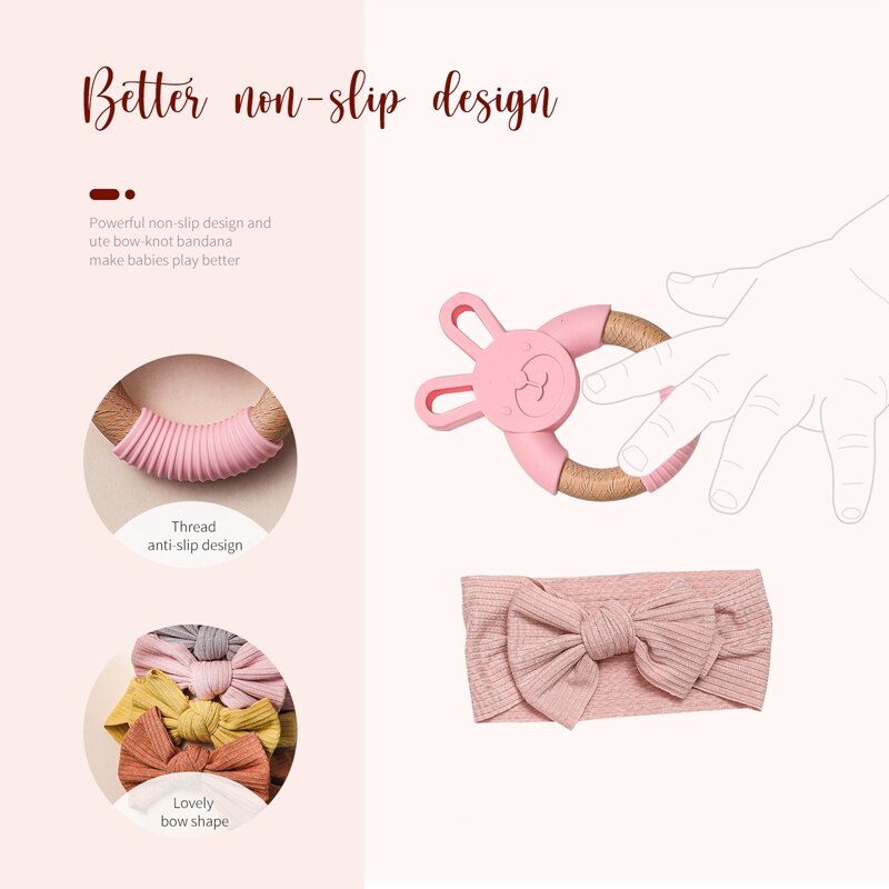 Baby Headband & Teether Gift Set - Gift Sets from Dear Cece - Just £17.99! Shop now at Dear Cece