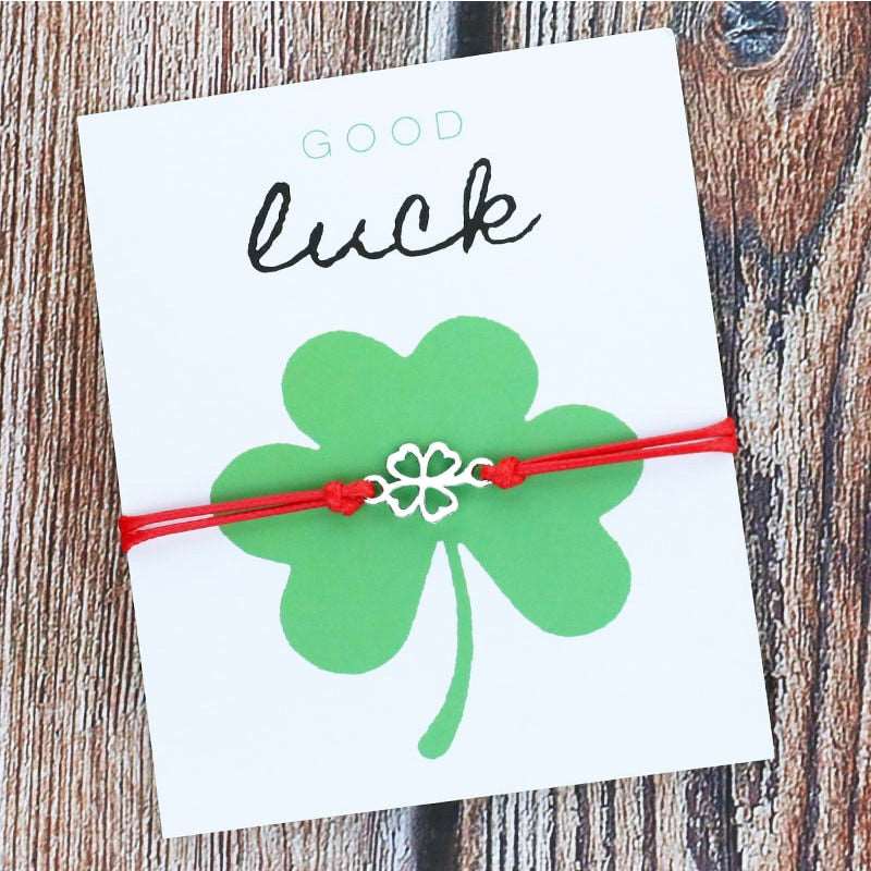 Good Luck Shamrock Wish Bracelet - Jewellery from Dear Cece - Just £6.99! Shop now at Dear Cece