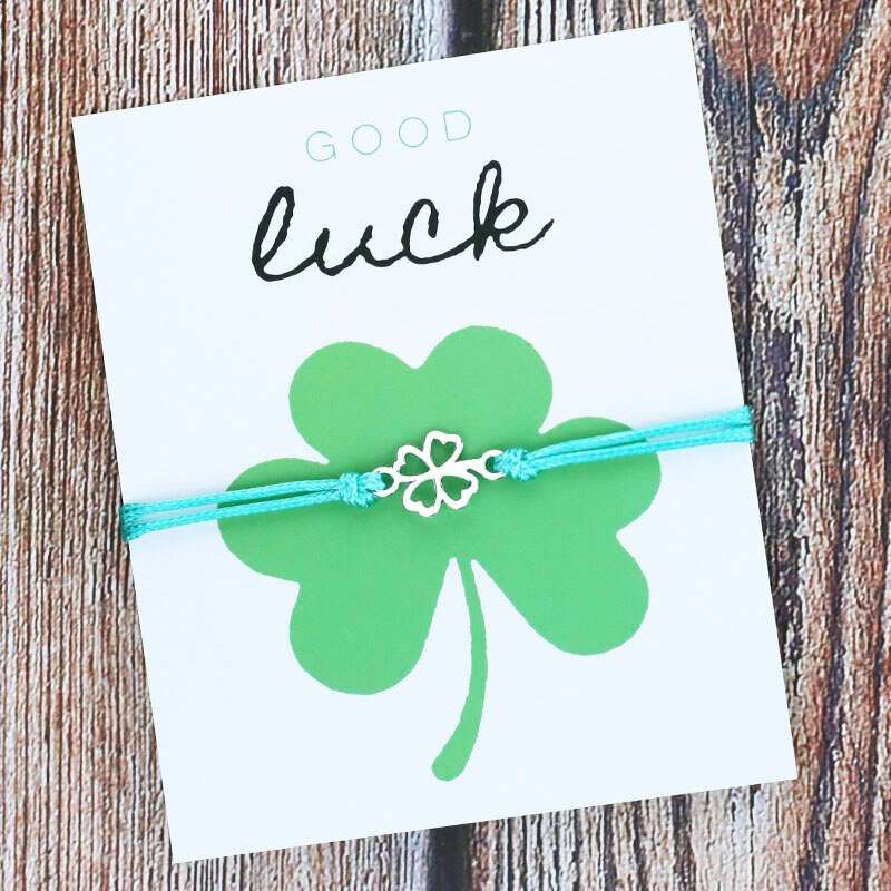 Good Luck Shamrock Wish Bracelet - Jewellery from Dear Cece - Just £6.99! Shop now at Dear Cece