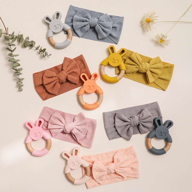 Baby Headband & Teether Gift Set - Gift Sets from Dear Cece - Just £17.99! Shop now at Dear Cece