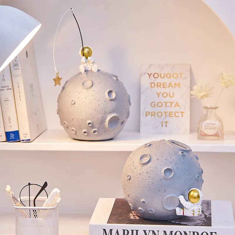 Space Astronaut Star Fishing Moon Money Box - Money Box from Dear Cece - Just £32.99! Shop now at Dear Cece