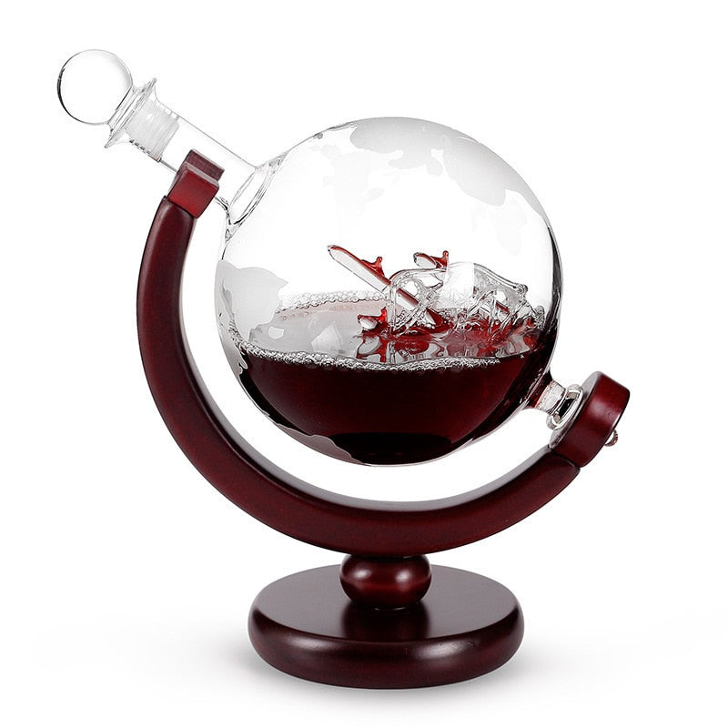 Glass Globe Whiskey Decanter Ship in a bottle 750ml - Decanter from Dear Cece - Just £29.99! Shop now at Dear Cece