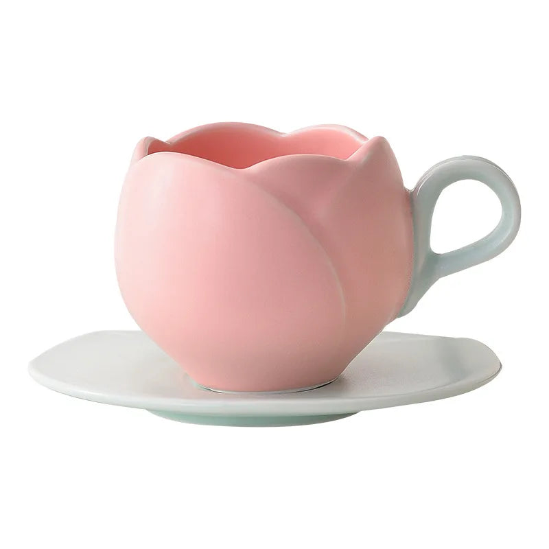Vintage Spring Tulip Coffee Cup and Saucer - Mug Gift Set - Mugs from Dear Cece - Just £22.99! Shop now at Dear Cece