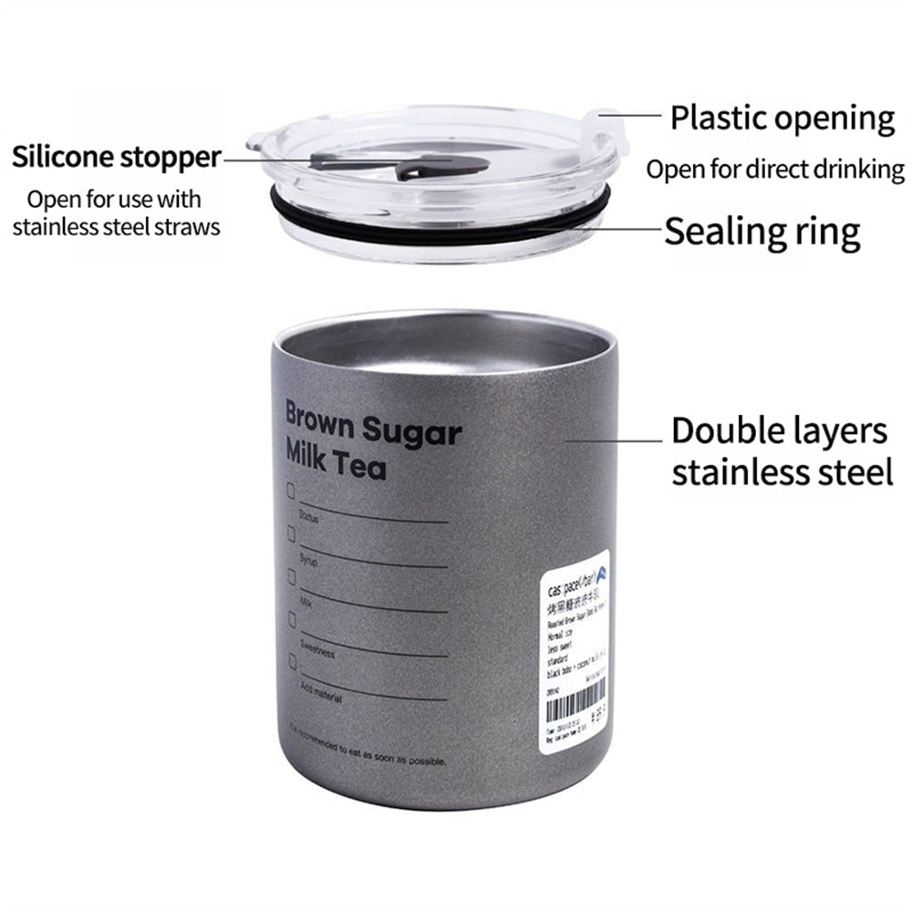 Stainless Steel Iced Americano Coffee Travel Cup - Travel Cup from Dear Cece - Just £15.99! Shop now at Dear Cece