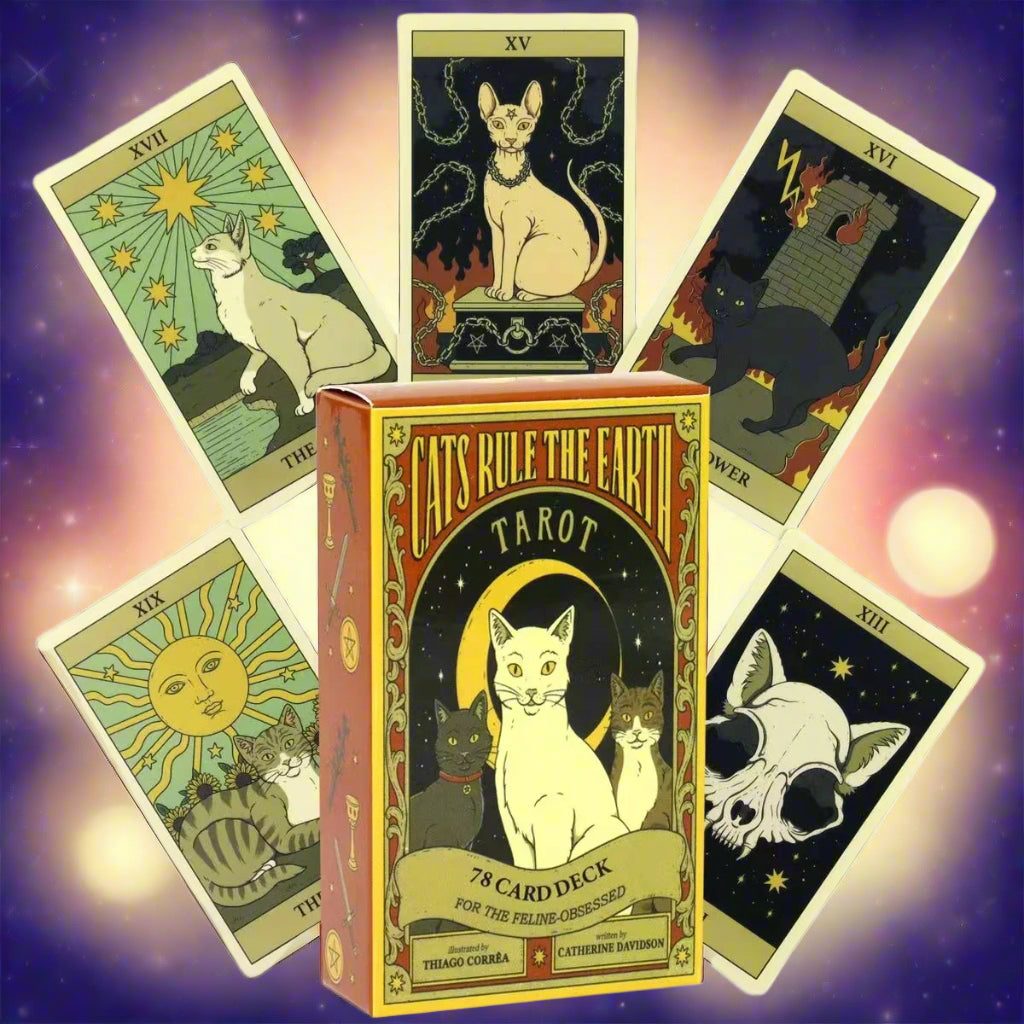 Cats Rule Tarot Cards - 78 Card Oracle Divination Edition