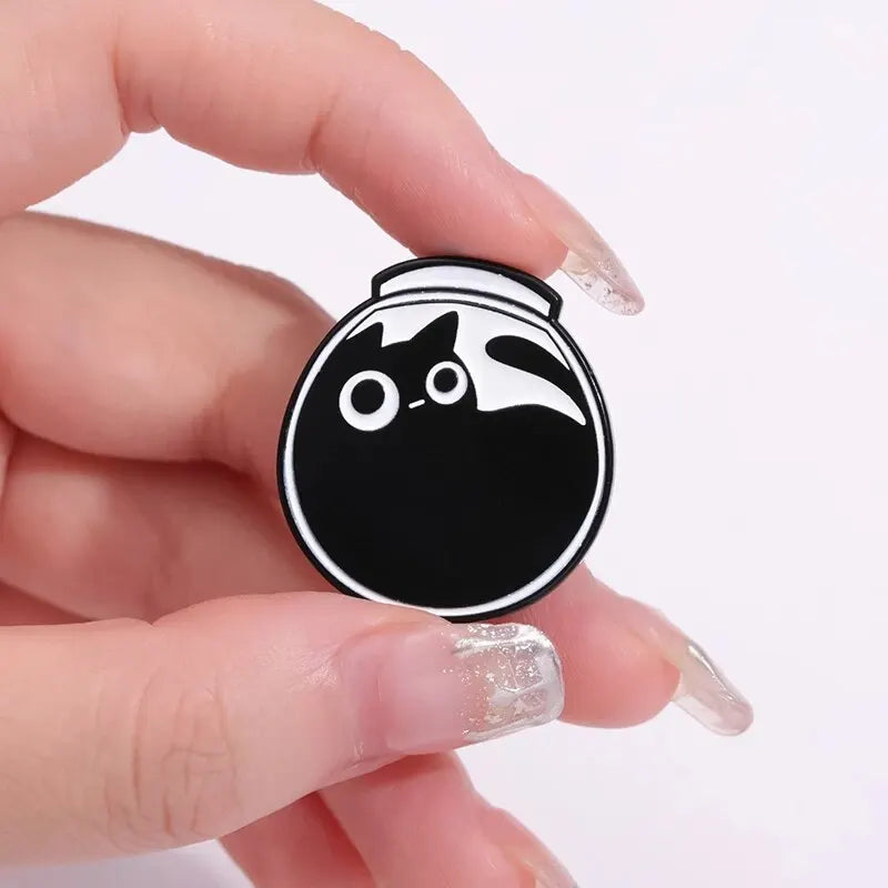 Cute Black Cat Enamel Pins Set - Brooches from Dear Cece - Just £9.99! Shop now at Dear Cece