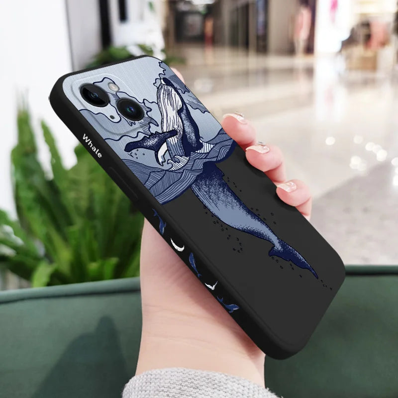 Cosmic Whale Jumping Silicone iPhone Case - phone case from Dear Cece - Just £12.99! Shop now at Dear Cece