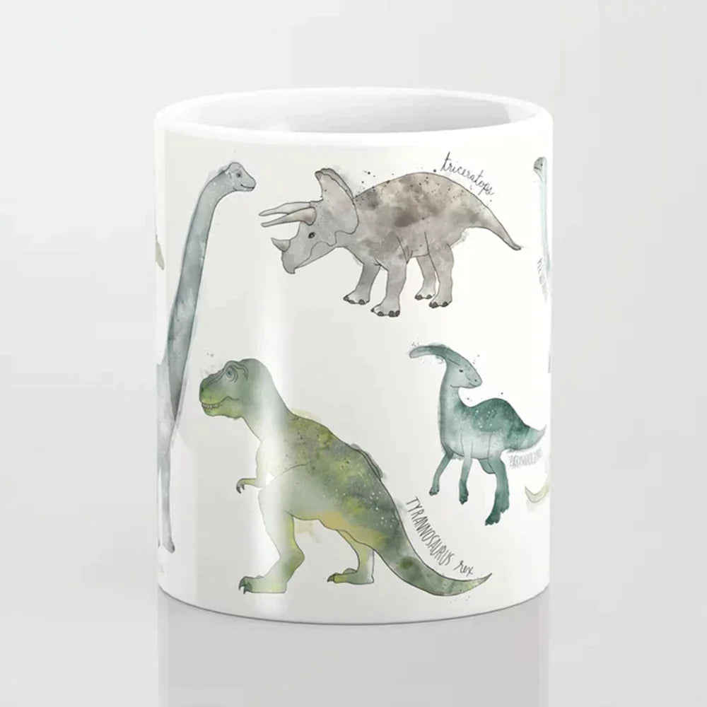 Dinosaur Illustrated Coffee Mug - Mugs from Dear Cece - Just £19.99! Shop now at Dear Cece