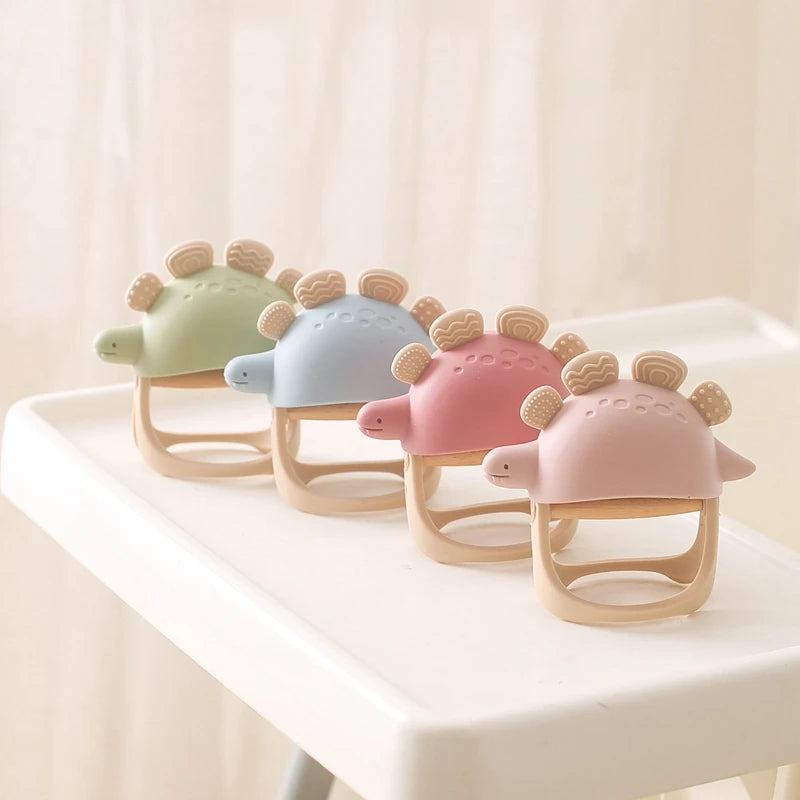 BPA Free Dinosaur Silicone Teething Glove - baby and toddler from Dear Cece - Just £8.99! Shop now at Dear Cece