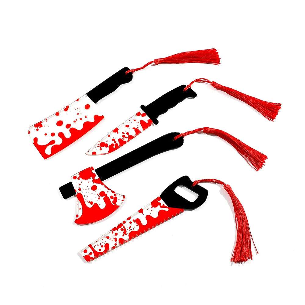 Creepy Paper Serial Killer Knife Bookmark
