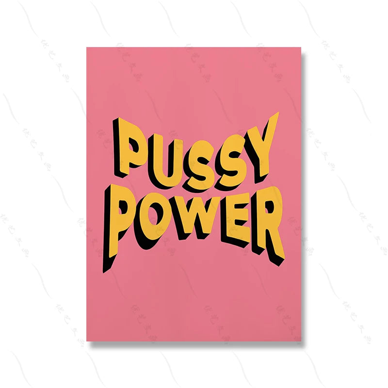 Fierce Feminist Cat Lady Pink Wall Art - Wall Art from Dear Cece - Just £16.99! Shop now at Dear Cece