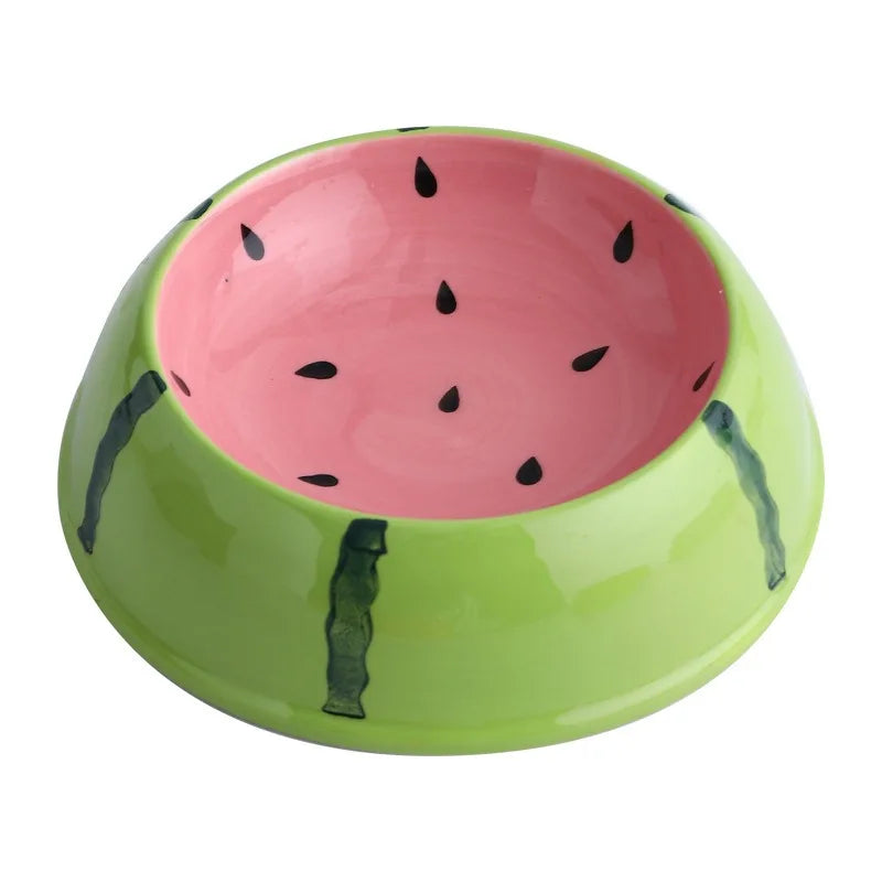 Vibrant Fruit Design Ceramic Cat Bowl - Cat Bowls from Dear Cece - Just £18.99! Shop now at Dear Cece
