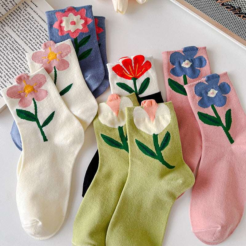 Womens Cute Floral Ankle Socks - Socks from Dear Cece - Just £6.99! Shop now at Dear Cece