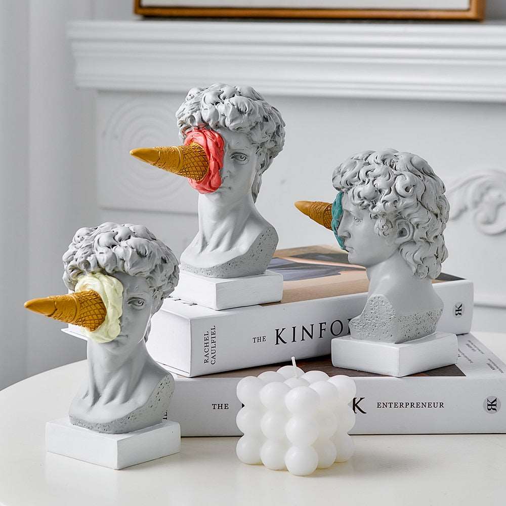 Modern Art Resin Ice Cream David Figurine - 0 from Dear Cece - Just £24.99! Shop now at Dear Cece