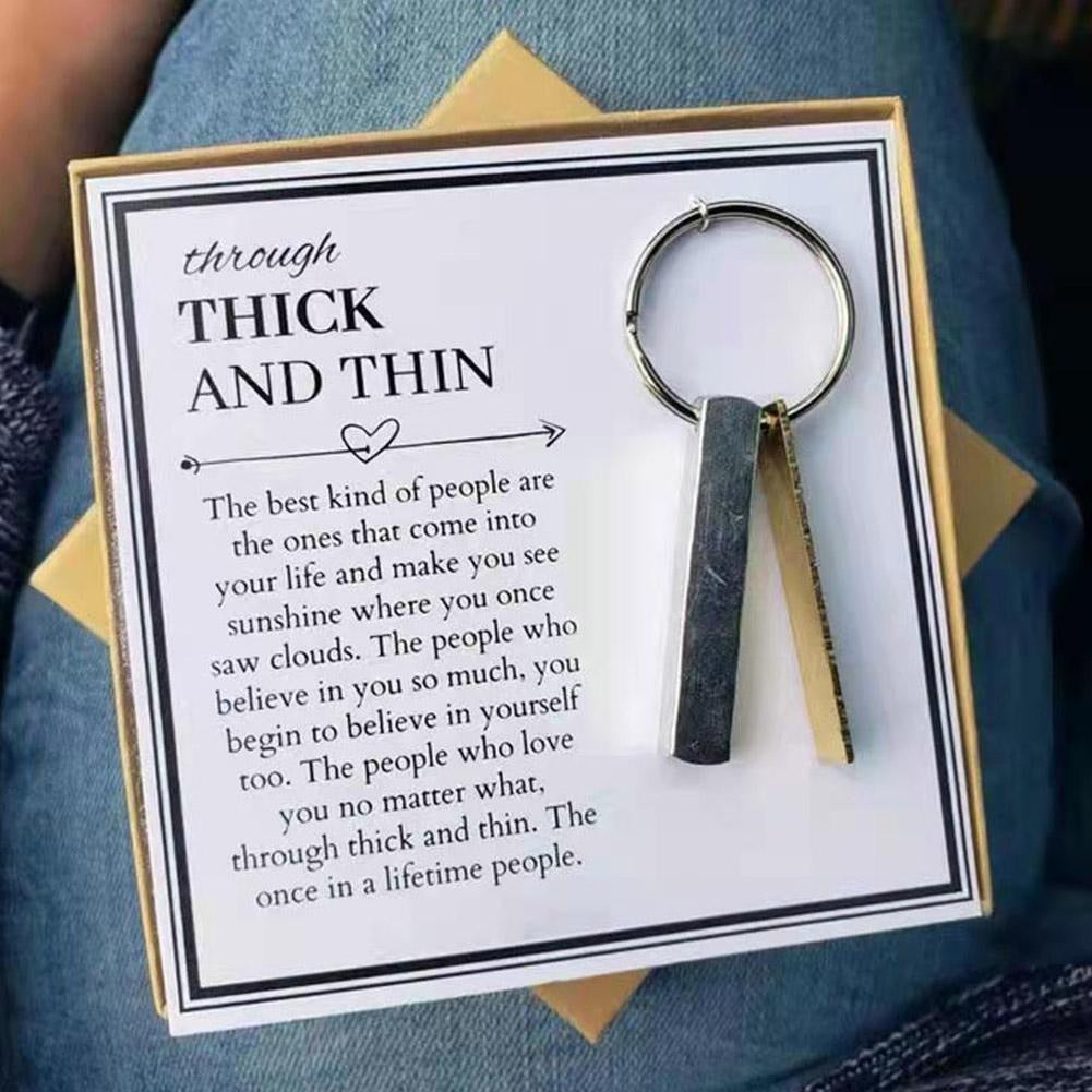 Through Thick And Thin Metal Keyring - Keychains from Dear Cece - Just £8.99! Shop now at Dear Cece