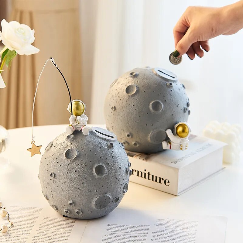 Space Astronaut Star Fishing Moon Money Box - Money Box from Dear Cece - Just £32.99! Shop now at Dear Cece