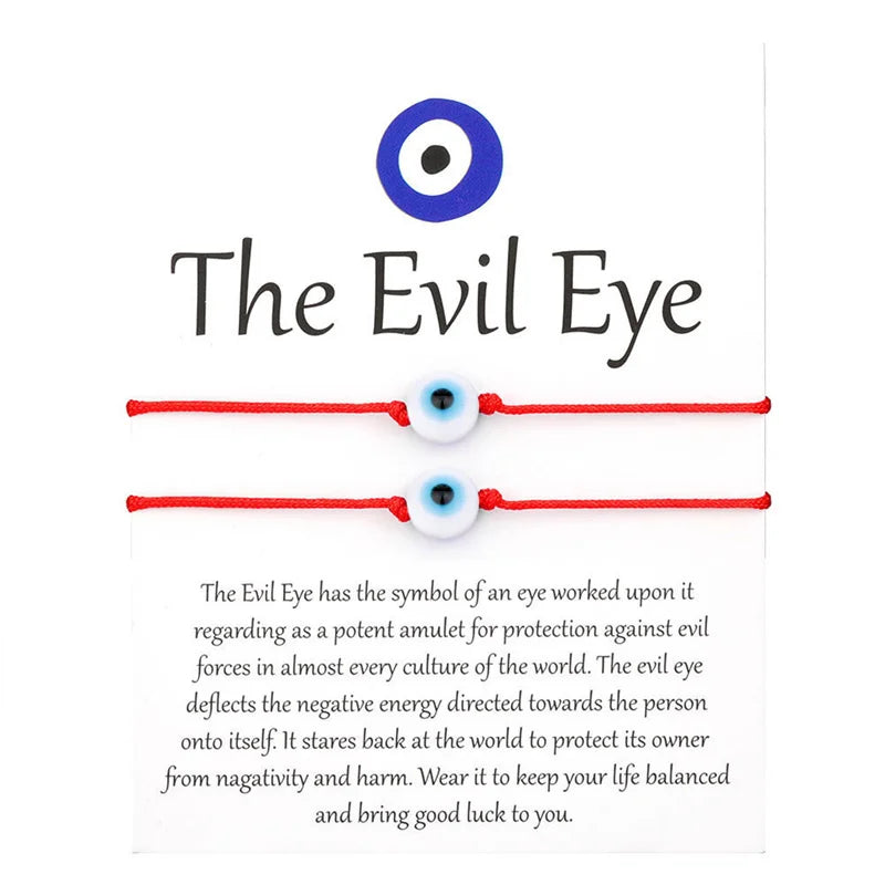 Turkish Blue Evil Eye Rope Bracelet For Protection