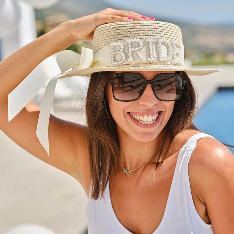 Pearl Bride Honeymoon Sun Hat - hats from Dear Cece - Just £24.99! Shop now at Dear Cece