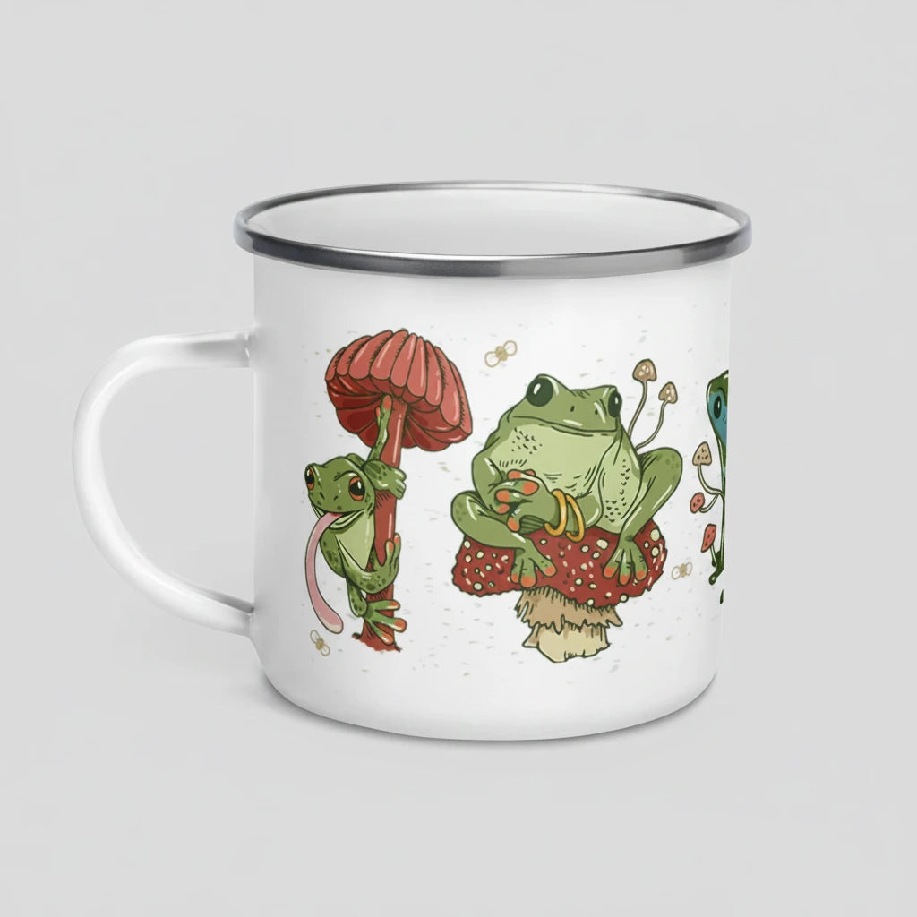 Mushroom Frog Enamel Mug - Mugs from Dear Cece - Just £17.99! Shop now at Dear Cece