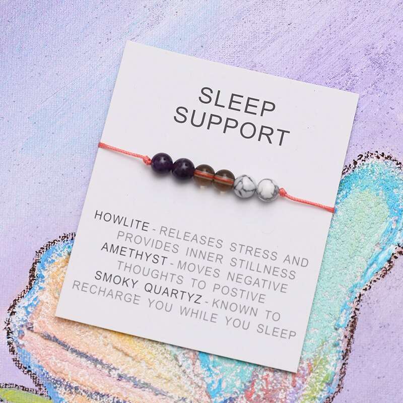 Sleep Support Natural Healing Charm Bracelet - Jewellery from Dear Cece - Just £8.99! Shop now at Dear Cece