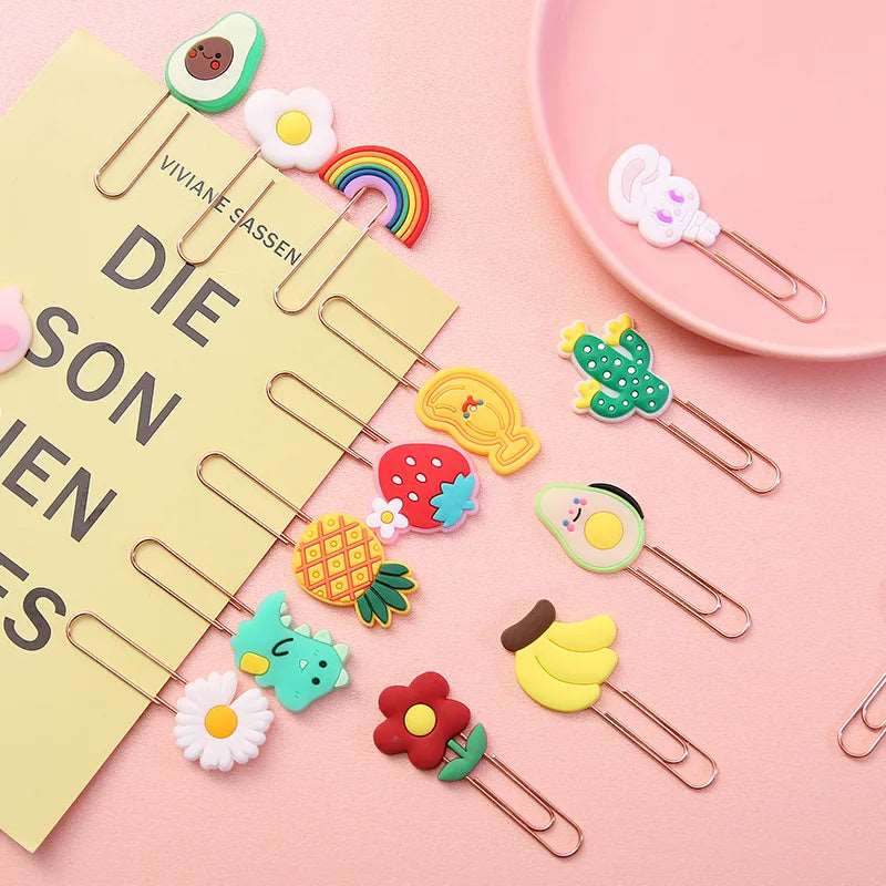 10 pcs set Cute Cartoon Fruit Animal Mini Paper Clips - Paper Clips from Dear Cece - Just £7.99! Shop now at Dear Cece