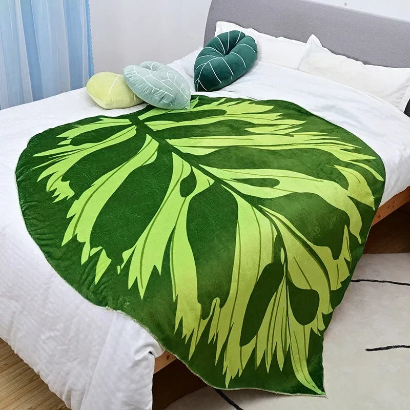 Super Soft Giant Leaf Plant Blanket - Blankets & Throws from Dear Cece - Just £19.99! Shop now at Dear Cece