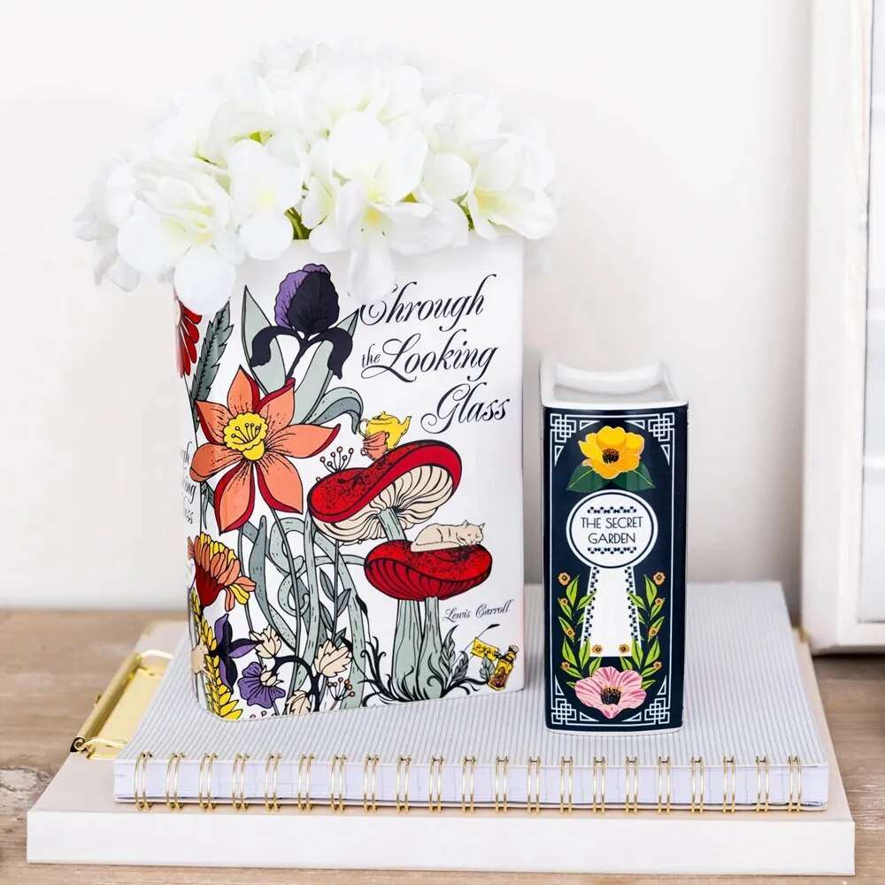 Ceramic Through The Looking Glass Book Vase - Vase from Dear Cece - Just £34.99! Shop now at Dear Cece