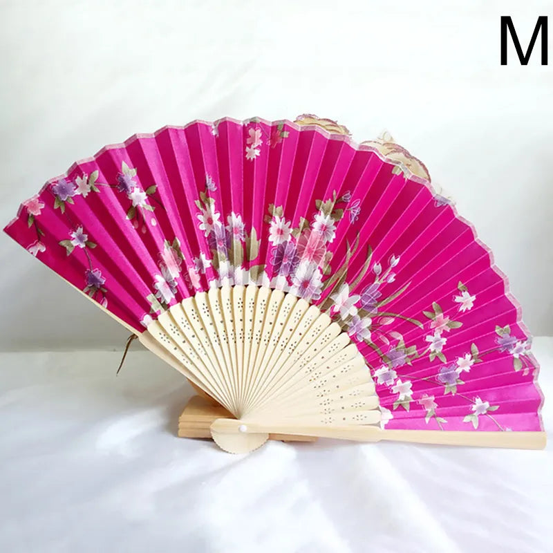 Vintage Chinese Silk Folding Bamboo Fan - Fan from Dear Cece - Just £9.99! Shop now at Dear Cece