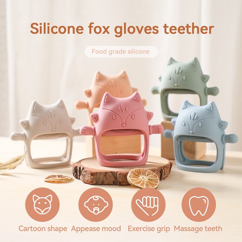 BPA Free Animal Shaped Silicone Teething glove - Baby Teethers from Dear Cece - Just £8.99! Shop now at Dear Cece