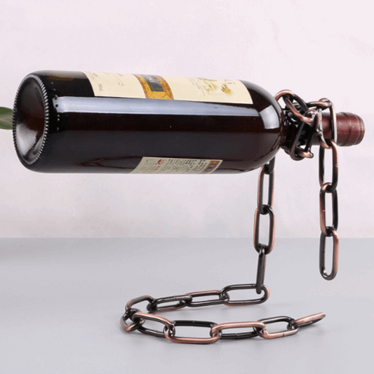 Gravity Defying Iron Chain Wine Bottle Stand - Wine Racks from Dear Cece - Just £24.99! Shop now at Dear Cece