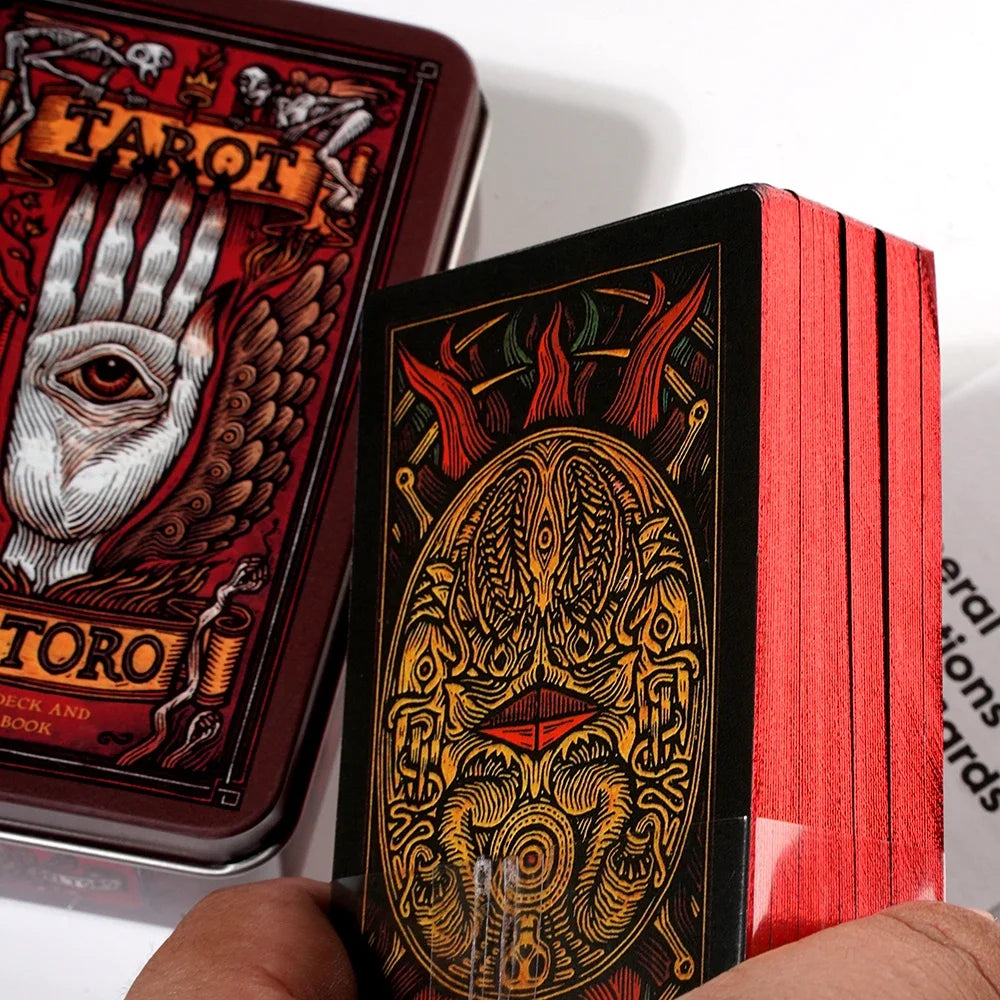 Del Toro Tarot in Tin Metal Box - Gilded Edge Tarot Deck