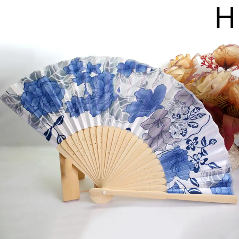 Vintage Chinese Silk Folding Bamboo Fan - Fan from Dear Cece - Just £9.99! Shop now at Dear Cece